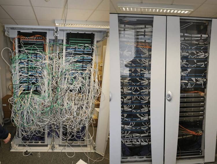 High-Density Network Cabling in Data Centre.