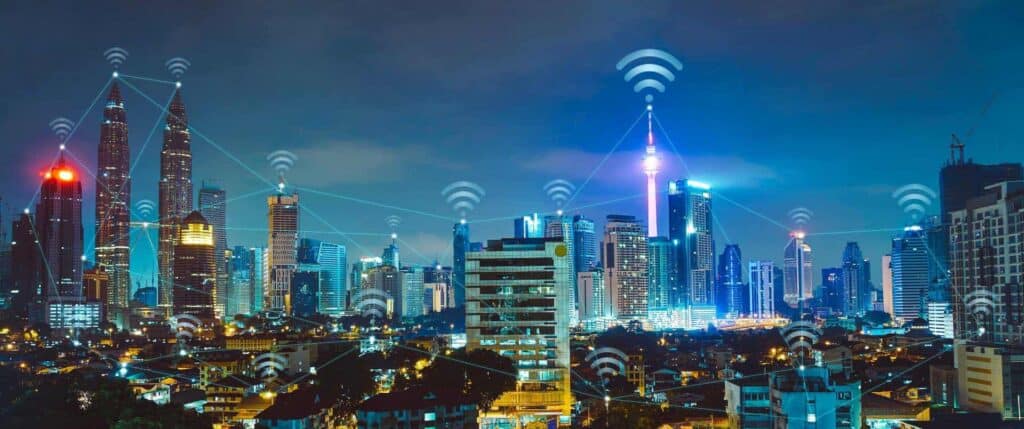 High-speed data cabling and network connectivity in metropolitan environment.