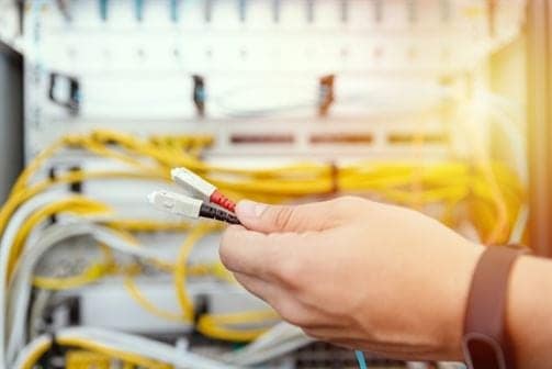 High-quality network cabling installation for optimal connectivity.