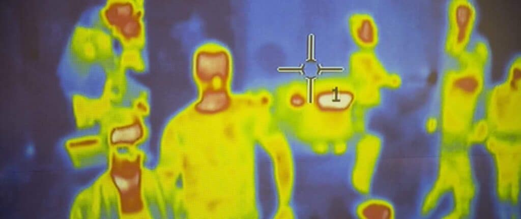 Thermal imaging of data networking cables and connections.