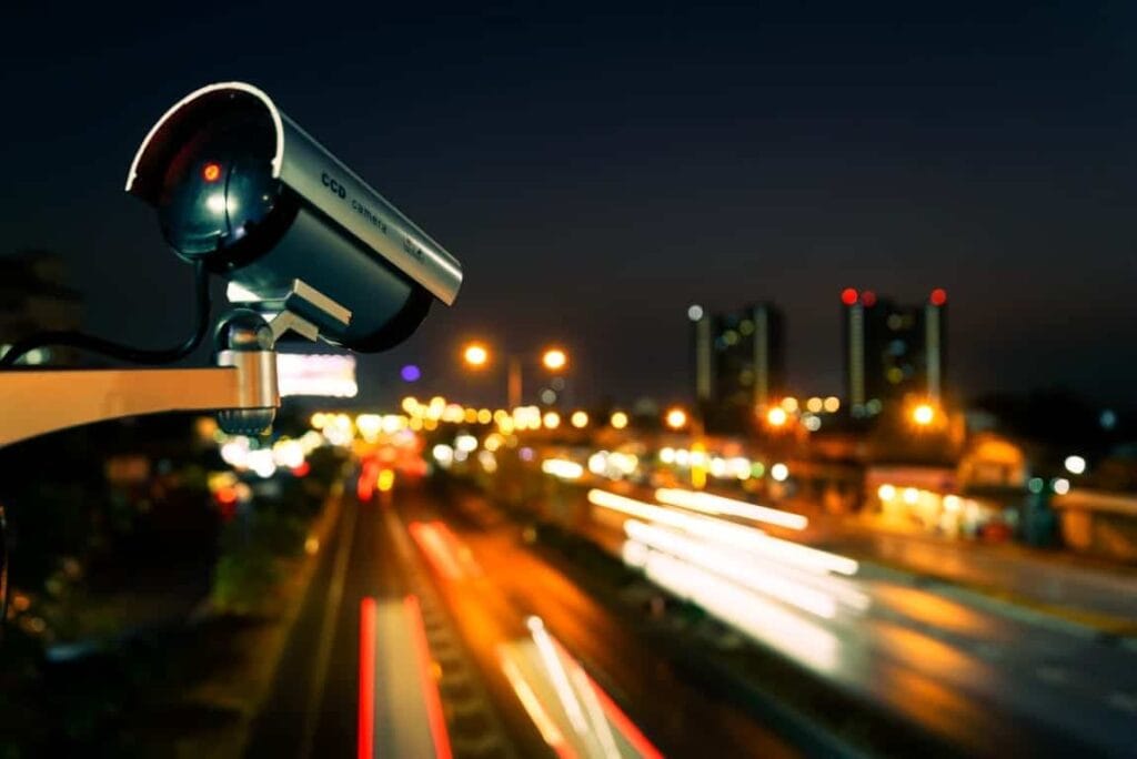 High-resolution CCTV camera for enhanced security in commercial and residential settings.