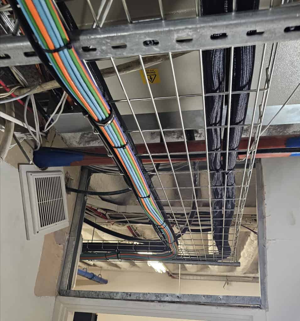 High-quality structured cabling system for reliable data connectivity and network installation.