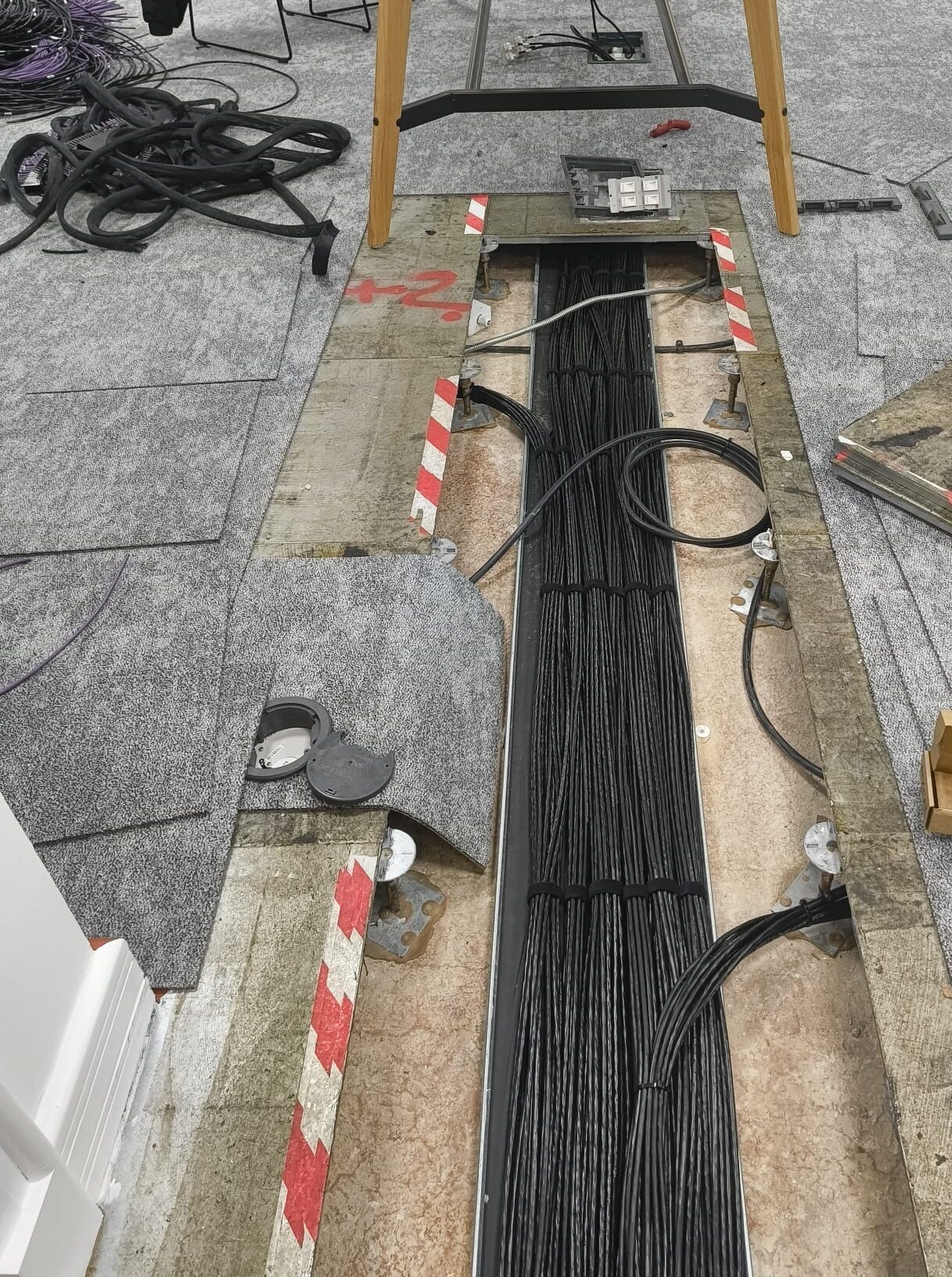 New Cat 6A structured cabling and containment installed at GeoTab's Reading office