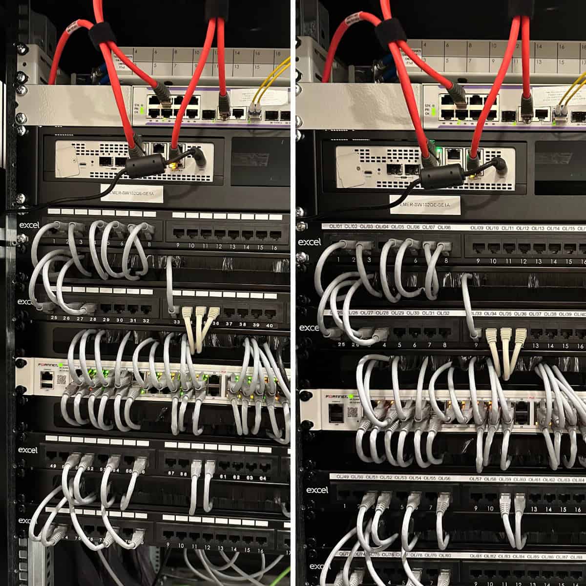 New structured cabling and cabinet after ACCL's upgrade at Chestertons' Chiswick branch