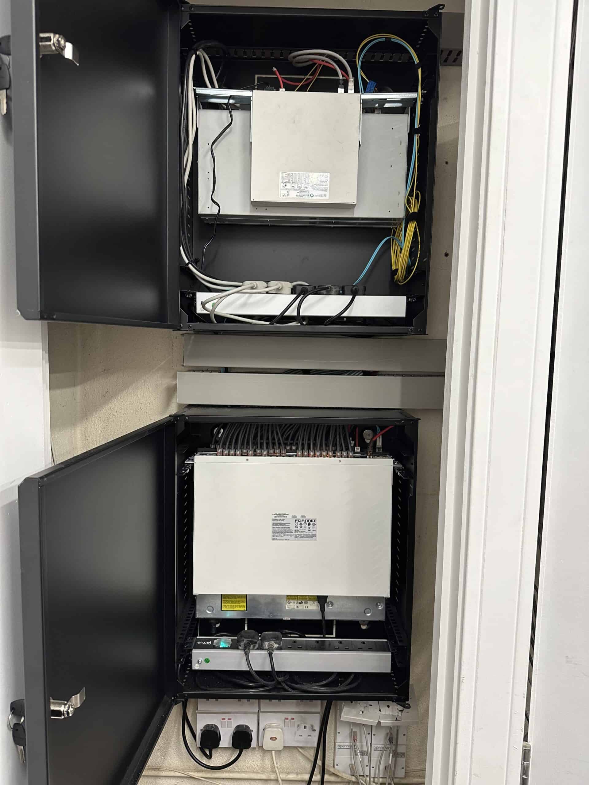 New structured cabling and cabinet after ACCL's upgrade at Chestertons' Islington branch