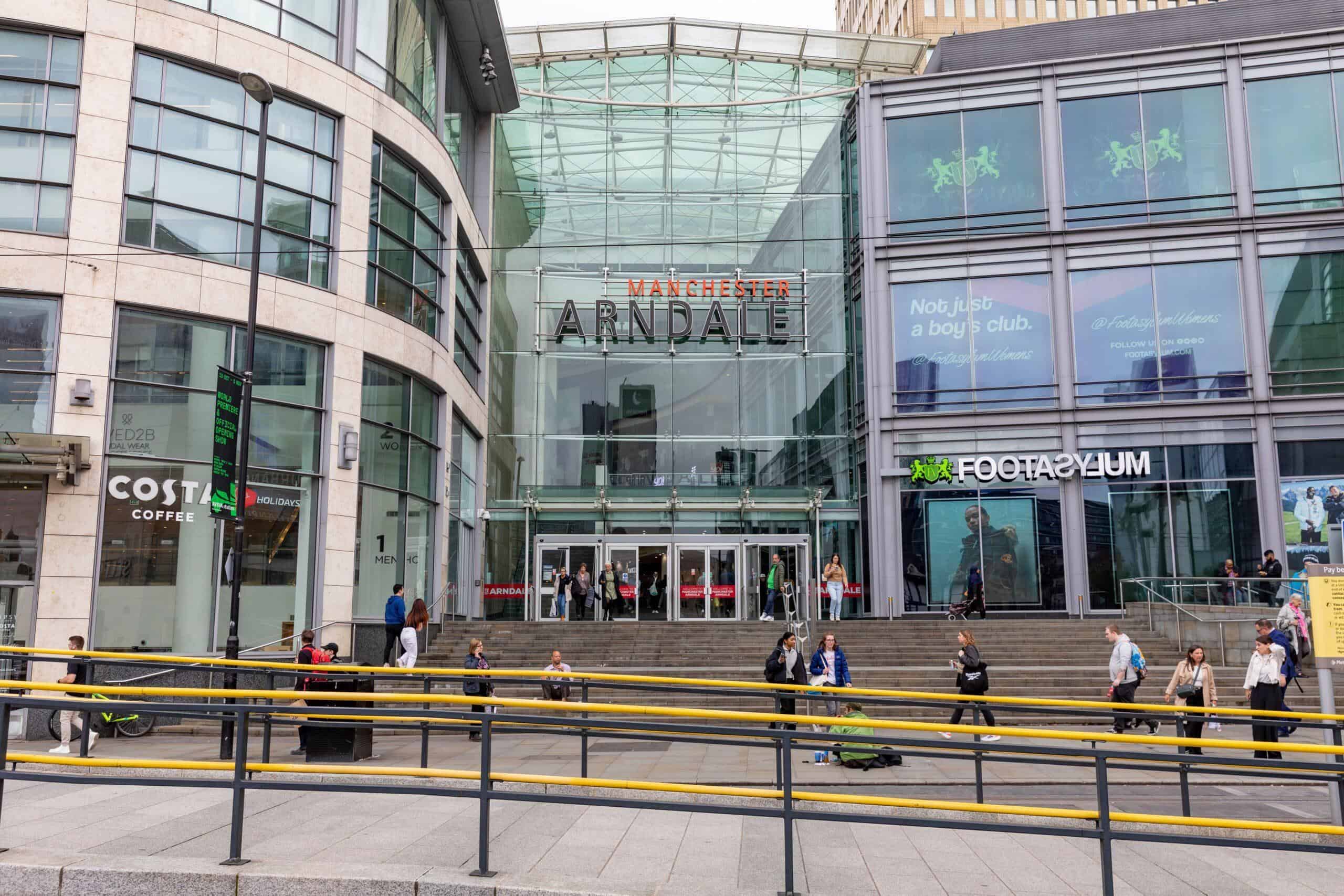 Manchester Arndale shopping centre entrance, part of the Capital Shopping Centres portfolio supported by ACCL