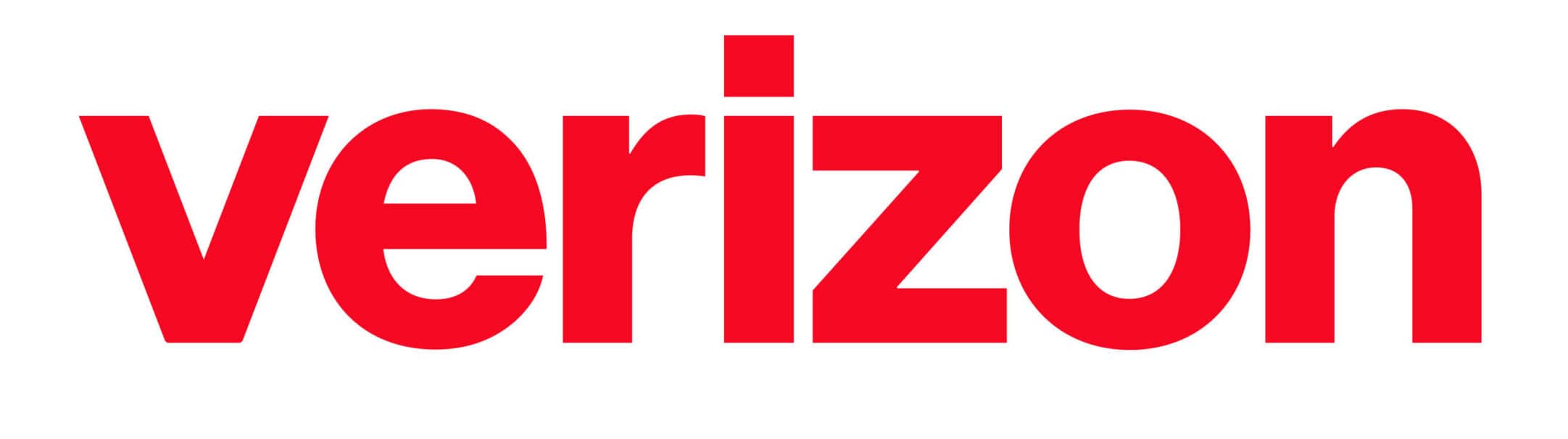 Verizon logo on a network data cabling setup for business connectivity.